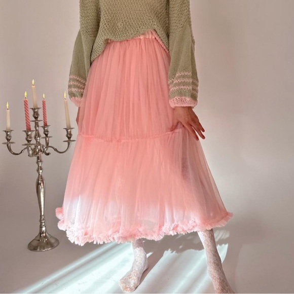 dreamersrebels upcycled pink tulle skirt - Picture 1 of 4